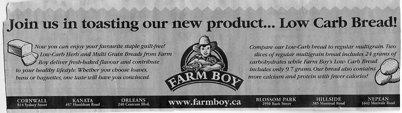 Farm Boy advertising writing sample by pens4hire copywriters