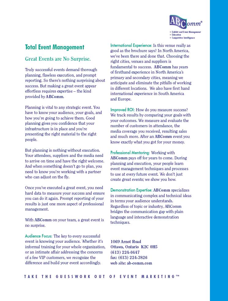 ABCcomm professional copywriting sample